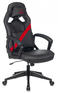 Кресло, стул ZOMBIE Кресло игровое DRIVER черный/красный эко.кожа с подголов. крестов. пластик