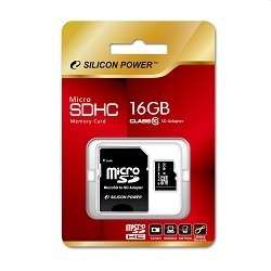 Карта памяти Silicon Power Micro SecureDigital 16Gb SP016GBSTH010V10SP {MicroSDHC Class 10, SD adapter}