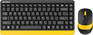 Комплект (клавиатура+мышь) A4TECH Клавиатура + мышь Fstyler FG1110 клав:черный/желтый мышь:черный/желтый USB беспроводная Multimedia