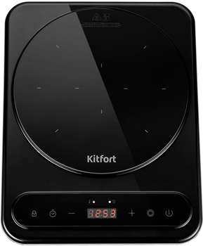 Настольная плита KITFORT Плита Индукционная КТ-163 черный стеклокерамика