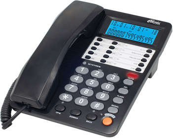 Телефон RITMIX проводной RT-495 черный/серый