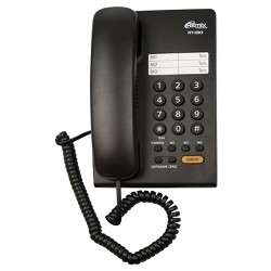 Телефон RITMIX RT-330 black {проводной RT-330 черный [повторный набор, регулировка уровня громкости, световая индикац]}