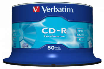 Оптический диск Verbatim CD-R Cake 50, 700Mb, 52x, 80min 43351