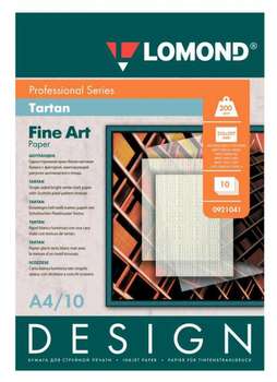 Бумага Lomond 0921041 A4/200г/м2/10л. матовая "Шотландка" для струйной печати ярко-белая дизайнерская