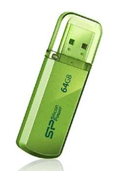 Flash-носитель Silicon Power 64Gb Helios 101 SP064GBUF2101V1N USB2.0 зеленый