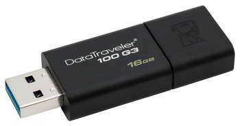Flash-носитель Kingston 16Gb DataTraveler 100 G3 DT100G3/16GB USB3.0 черный