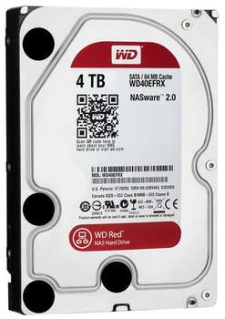 Жесткий диск HDD SATA-III 4Tb WD40EFRX Red (5400rpm) 64Mb 3.5"