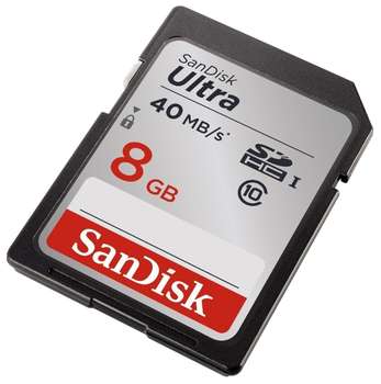 Карта памяти SanDisk Флеш карта SDHC 8Gb Class10 Ultra SDSDU-008G-U46