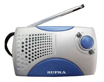 Радиоприемник SUPRA ST-113 серебристый/синий
