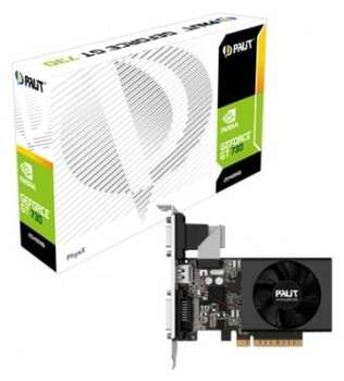 Видеокарта Palit PCI-E nVidia GT730 2048Mb GeForce GT 730 2048Mb 64bit DDR3 800/1804 DVI/HDMI/CRT/HDCP RTL NEAT7300HD46-2080H