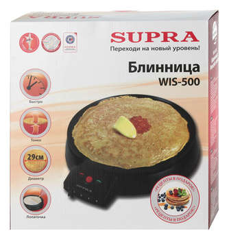 Блинница SUPRA WIS-500 1000Вт