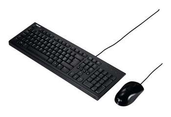 Комплект (клавиатура+мышь) ASUS U2000 клав:черный мышь:черный USB Multimedia 90-XB1000KM00050