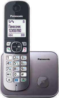 Телефон Panasonic Р/ Dect KX-TG6811RUM серый металлик АОН