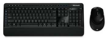 Комплект (клавиатура+мышь) Microsoft Comfort 3050 клав:черный мышь:черный USB беспроводная Multimedia