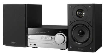 Музыкальный центр Sony Микросистема CMT-SX7 черный/серебристый 100Вт/CD/FM/USB/BT