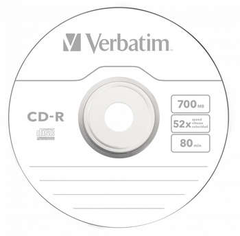 Оптический диск Verbatim CD-R  700Mb 52x Slim case