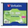 Оптический диск Verbatim Диск CD-RW 700Mb 12x Slim case