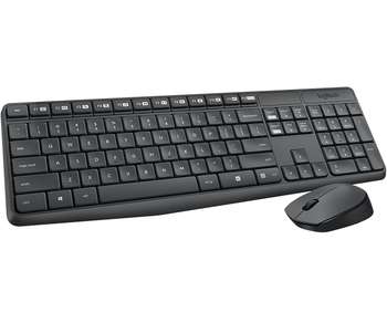 Комплект (клавиатура+мышь) Logitech MK235 клав:черный мышь:черный USB беспроводная