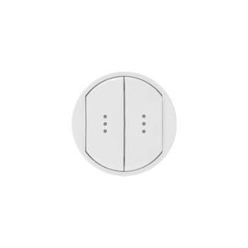 Шкаф электрический Legrand Celiane Лицевая панель для выключателя двойного с индикацией, белый 68004