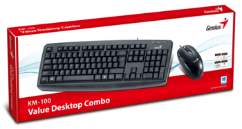 Комплект (клавиатура+мышь) Genius Комплект  клавиатура + мышь KM-100, Black, USB  31330215100