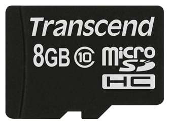 Карта памяти Transcend 8GB microSDHC Class10  TS8GUSDC10