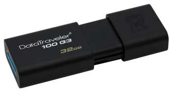 Flash-носитель Kingston Флеш Диск 32Gb DataTraveler 100 G3 DT100G3/32GB USB3.0 черный