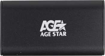 Бокс для HDD AgeStar 3UBMS1 mSATA USB 3.0 пластик/алюминий черный