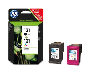 Струйный картридж HP 121 CN637HE черный/трехцветный набор карт. для  DJ D2500/D2530/F4200