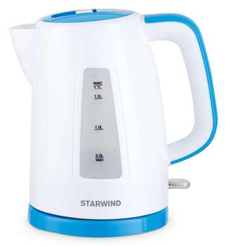 Чайник/Термопот STARWIND SKP3541 1.7л. 2200Вт белый/голубой