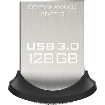 Flash-носитель SanDisk 128Gb Ultra Fit SDCZ43-128G-GAM46 USB3.0 черный