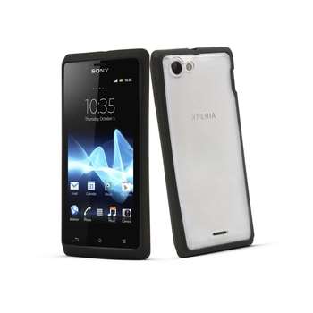Аксессуар для смартфона MUVIT Чехол Чехол for Xperia Bimat Back Case для Sony Xperia J пластик, черный контур SEBMC0015