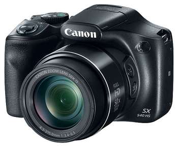 Фотокамера Canon PowerShot SX540 HS 1067C002 черный 20.3Mpix Zoom50x 3" 1080p SDXC/SD/SDHC CMOS 1x2.3 IS opt 5.9fr/s 30fr/s HDMI/WiFi/NB-6LH