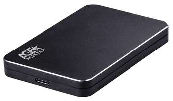 Бокс для HDD AgeStar Внешний корпус для HDD 31UB2A18 SATA алюминий черный 2.5"
