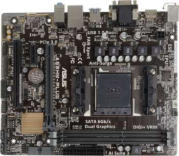 Материнская плата ASUS A68HM-PLUS Soc-FM2+ AMD A68H 2xDDR3 mATX AC`97 8ch GbLAN RAID+VGA+DVI+HDMI