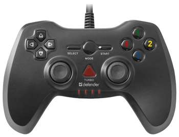 Игровое устройство DEFENDER Проводной геймпад Archer USB-PS2/3, 12 кнопок, 2 стика