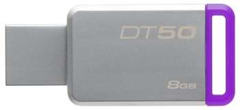 Flash-носитель Kingston Флеш Диск  8Gb DataTraveler 50 DT50/8GB USB3.0 серебристый