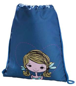 Школьный рюкзак Hama для обуви  Lovely girl синий/голубой