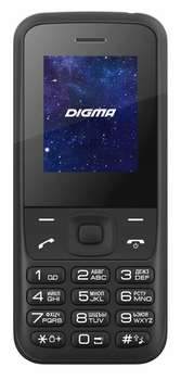 Сотовый телефон Digma Мобильный телефон  A177 2G Linx черный моноблок 2Sim 1.77" 128x160 BT GSM900/1800 FM