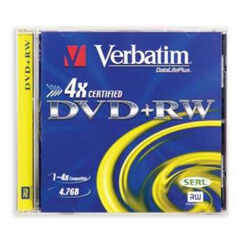 Оптический диск Verbatim Диск DVD+RW  4.7Gb 4x Jewel case
