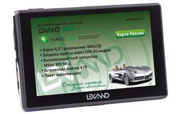GPS-навигатор LEXAND Навигатор Автомобильный GPS  SA4 4.3" 480x272 4Gb microSD FM-Transmitter серый Navitel