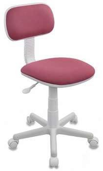 Кресло, стул БЮРОКРАТ Кресло детское CH-W201NX розовый 26-31 крестов. пластик пластик белый