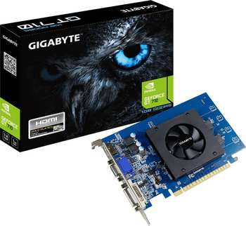 Видеокарта Gigabyte PCI-E GV-N710D5-1GI nVidia GeForce GT 710 1024Mb 64bit GDDR5 954/5010 DVIx1/HDMIx1/CRTx1/HDCP Ret