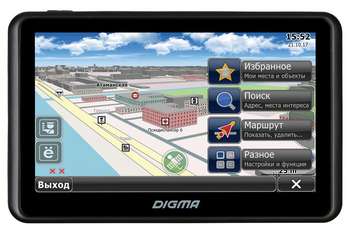 GPS-навигатор Digma Навигатор Автомобильный GPS  ALLDRIVE 505 5" 480x272 4Gb microSD FM-Transmitter черный CityGuide