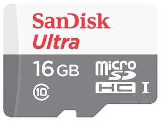 Карта памяти SanDisk Флеш карта microSDHC 16Gb Class10 SDSQUNS-016G-GN3MN Ultra 80