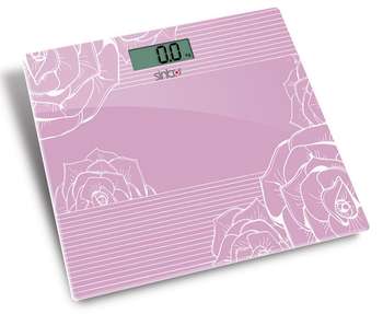 Весы SINBO напольные электронные  SBS 4446 макс.180кг розовый