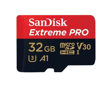 Карта памяти SanDisk Extreme Pro microSDHC Class 10 UHS Class 3 V30 A1 100MB/s 32GB + SD adapter SDSQXCG-032G-GN6MA