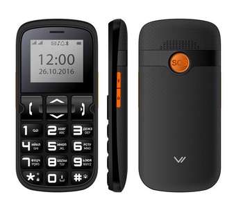 Смартфон VERTEX Мобильный телефон C306 BLACK C306BL