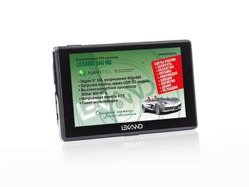GPS-навигатор LEXAND Навигатор Автомобильный GPS  SA5 HD 5" 800x480 4Gb microSD черный Прогород Россия + 60 стран