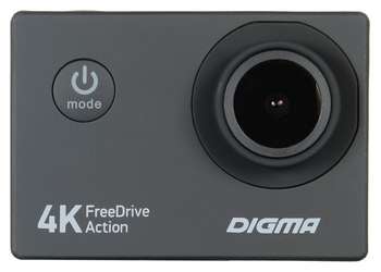 Автомобильный видеорегистратор Digma Видеорегистратор FreeDrive Action 4K черный 8Mpix 2160x3840 2160p 140гр.