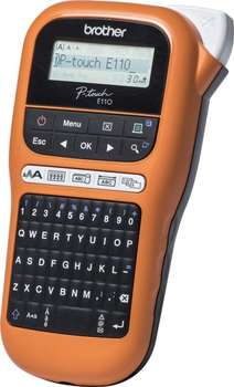 Принтер специализированный Brother Принтер  P-touch PT-E110VP переносной оранжевый/черный